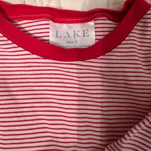 Kids LAKE red stripe long sleeve size 5